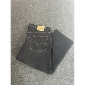 Vintage Levi's 505 Regular Fit Straight Leg Jeans Black Mens Size 40x30 90's